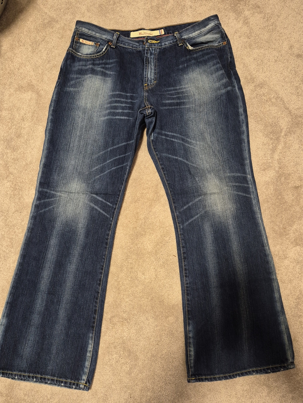 Ben Sherman Dark Blue Men’s Bootcut‎ Jeans W38×L32